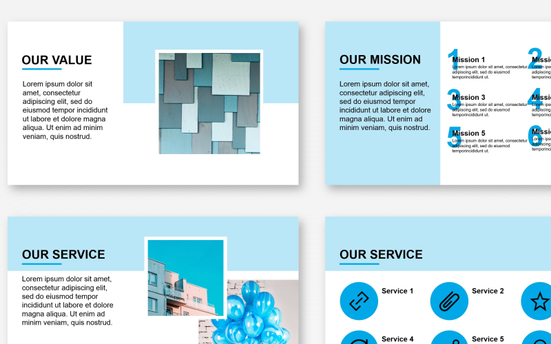 professional blue presentation powerpoint template original
