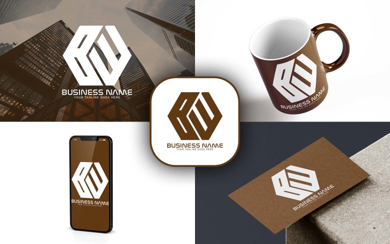 professional bw letter logo design for your business brand identity original
