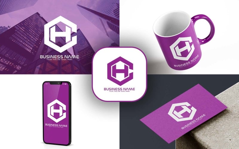 professional ch letter logo design for your business brand identity original