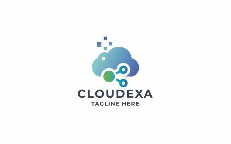 professional cloud share tech logo original