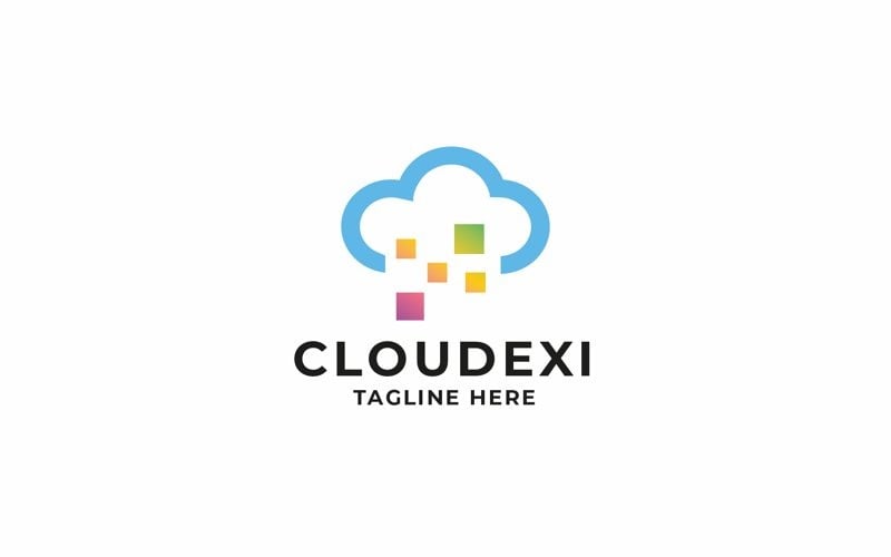 professional cloud tech logo original