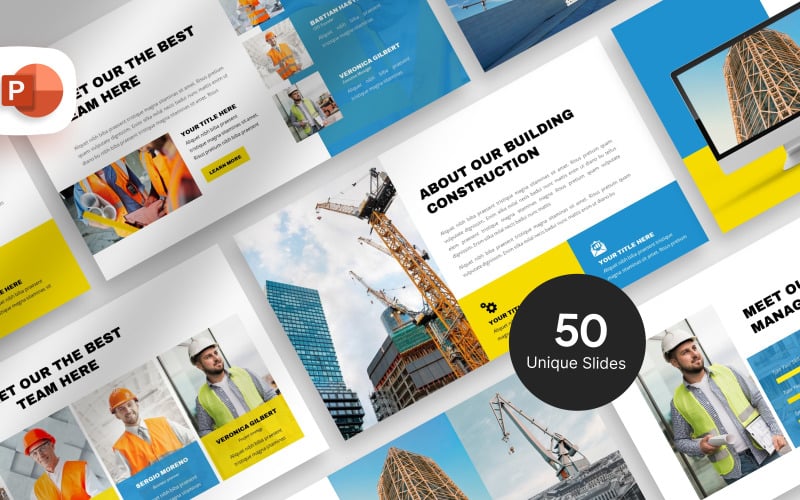 professional construction presentation template original