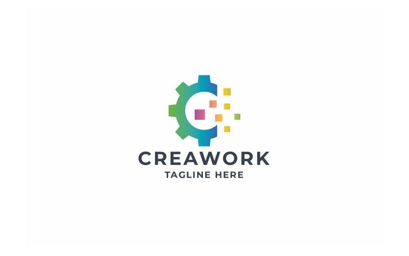 professional crea work letter c logo original
