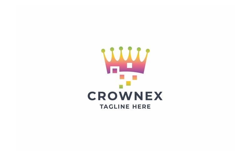 professional crown pixel logo original