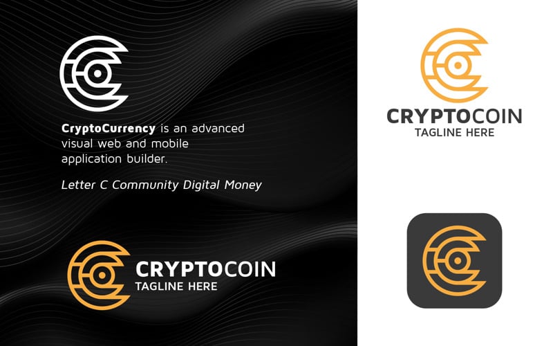 professional crypto coin letter c logo template original