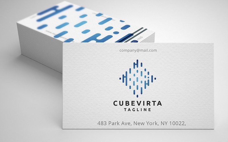 professional cube virtual logo original
