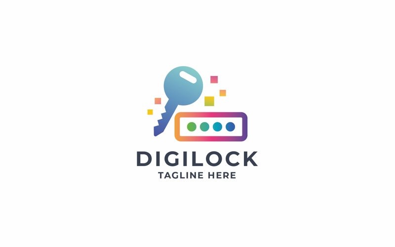 professional digital lock secure logo original