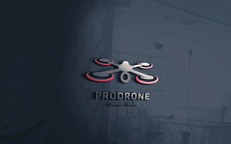 professional drone logo template vector original