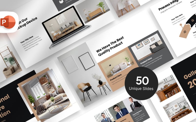 professional furniture collection presentation template original
