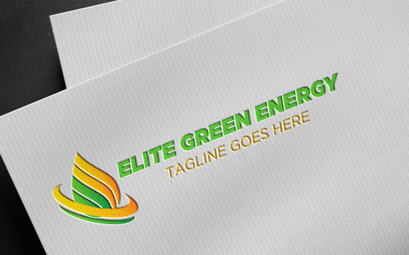 professional green energy logo template original