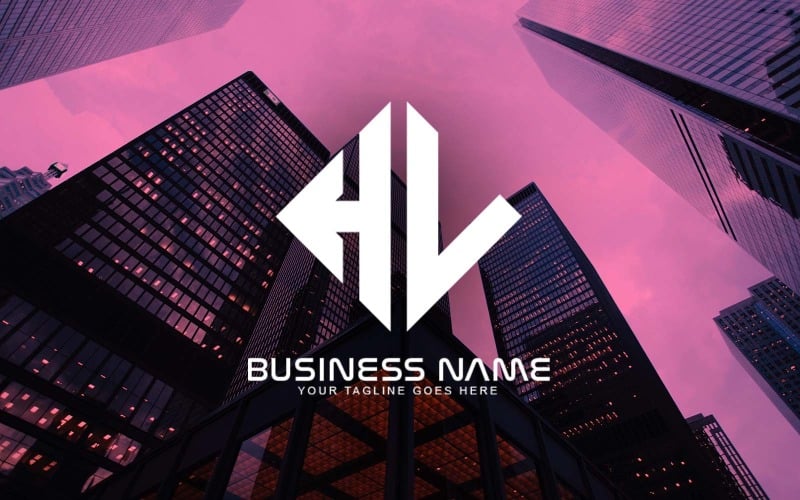 professional hv letter logo design for your business brand identity original
