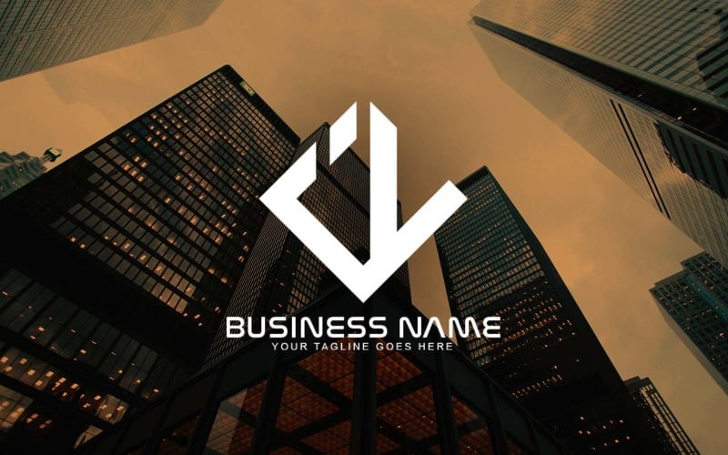 professional iv letter logo design for your business brand identity original
