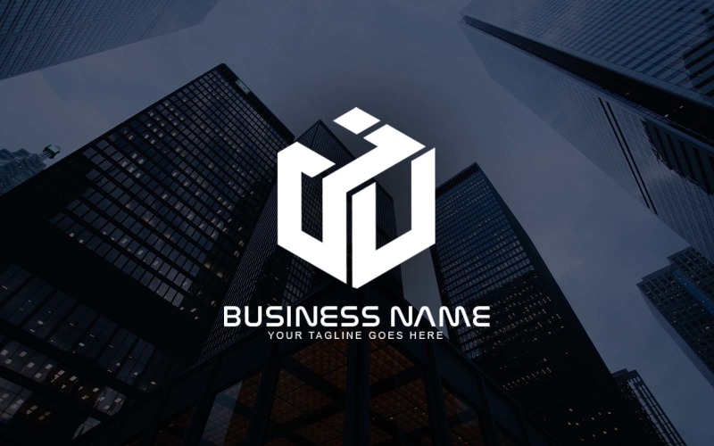 professional ju letter logo design for your business brand identity original