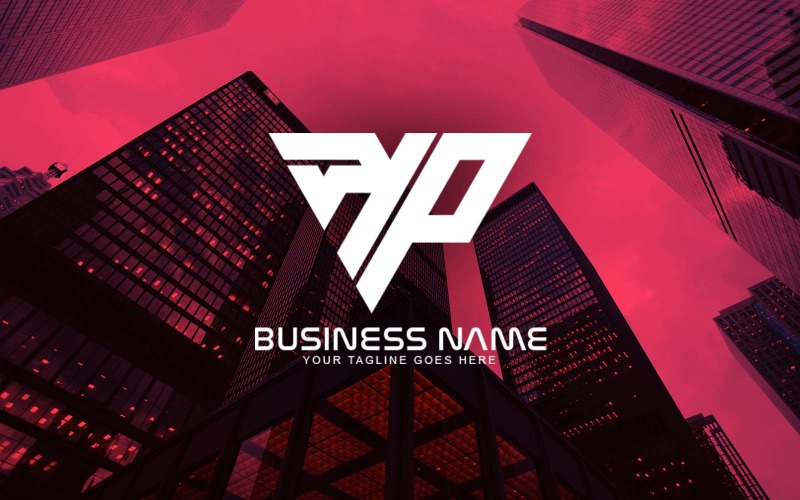professional kp letter logo design for your business brand identity original
