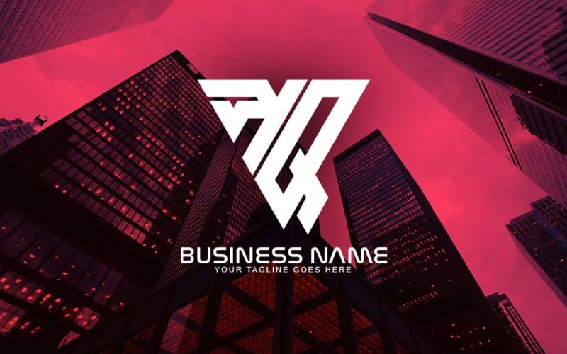 professional kq letter logo design for your business brand identity original