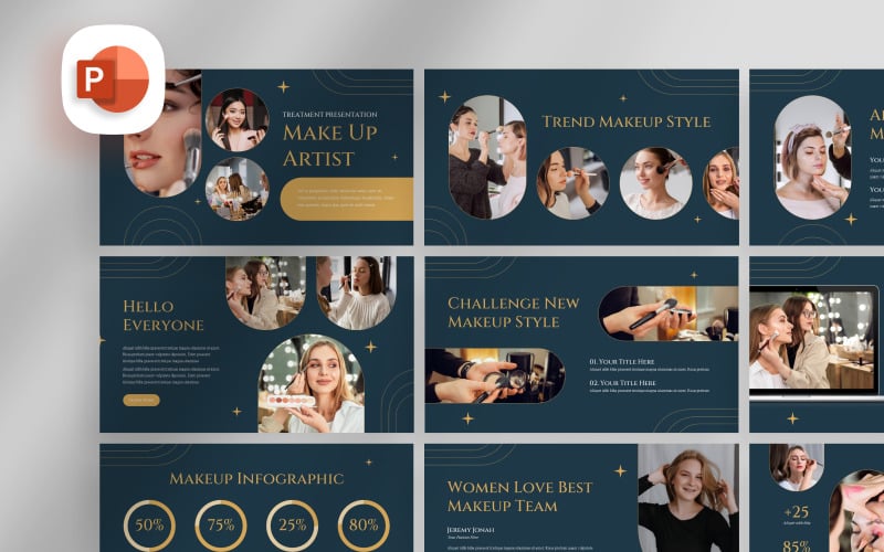 professional make up artist powerpoint template original