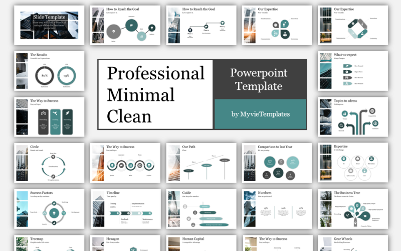 professional minimal clean powerpoint template original
