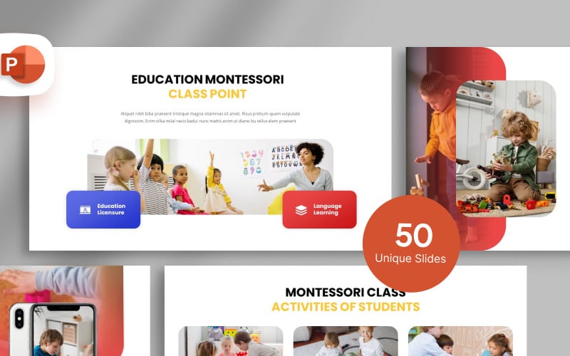 professional montessori class presentation template original
