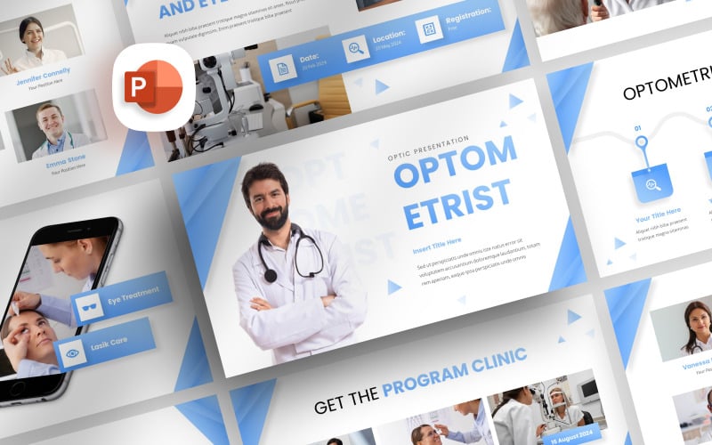 professional optometrist powerpoint template original