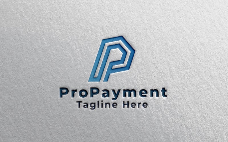 professional payment letter p logo template original