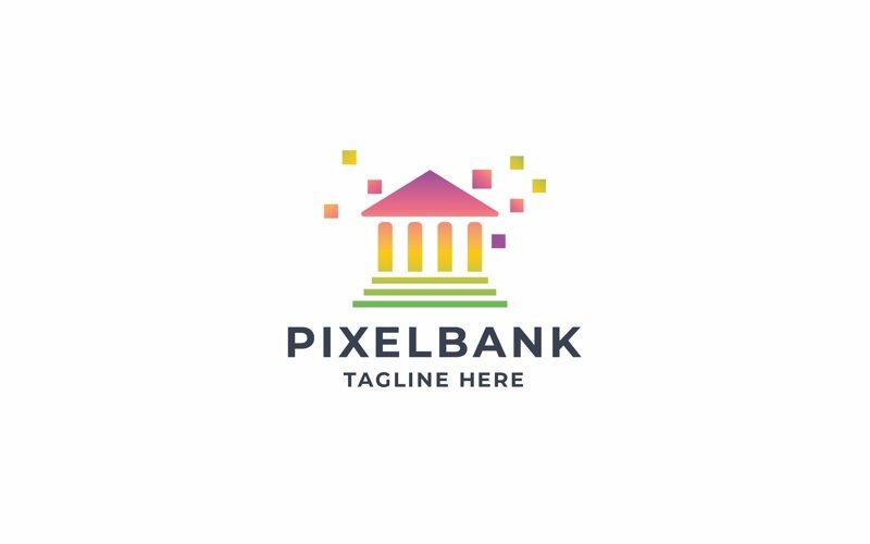 professional pixel bank logo original
