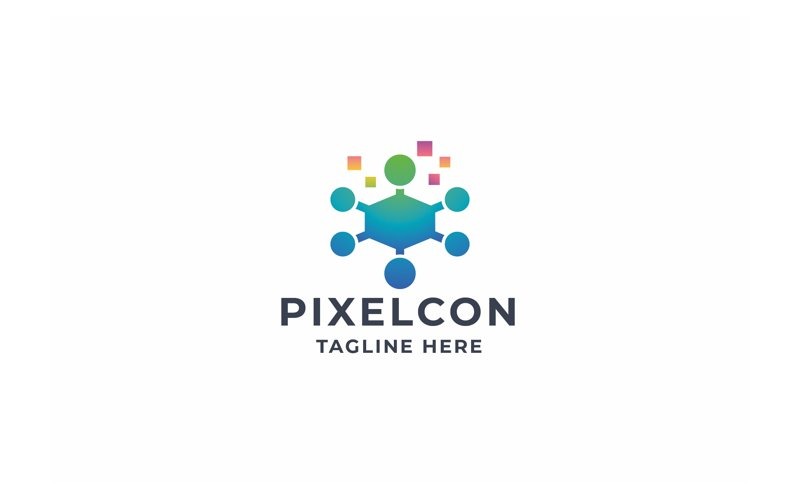 professional pixel connect logo original