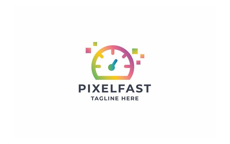 professional pixel fast logo original
