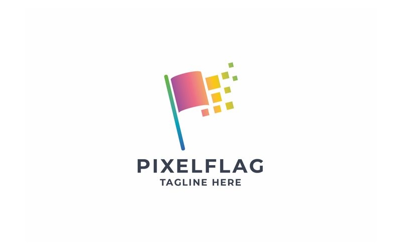 professional pixel flag logo original