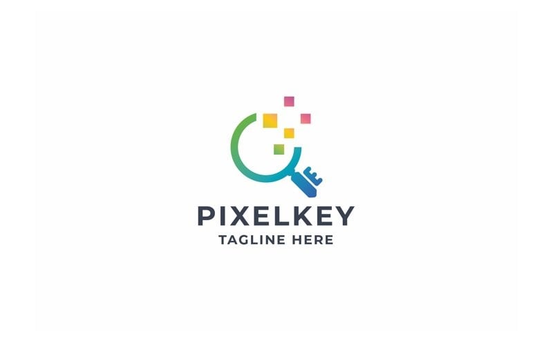 professional pixel key logo original