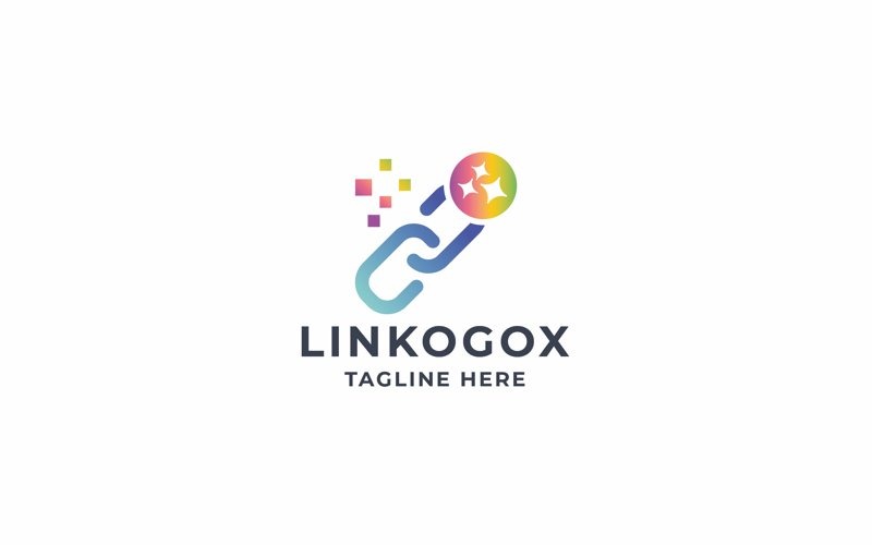 professional pixel link go logo original