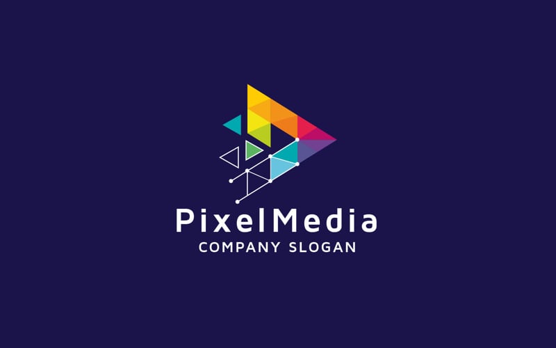 professional pixel media logo template original