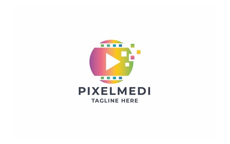 professional pixel media logo original