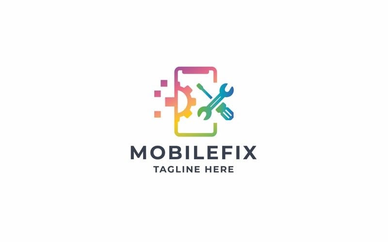 professional pixel mobile fix logo original