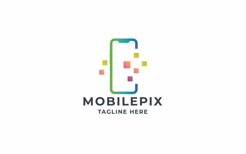 professional pixel mobile tech logo original