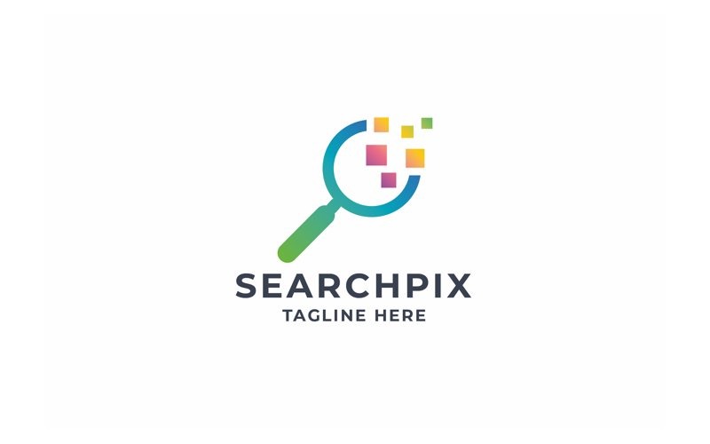 professional pixel search logo original