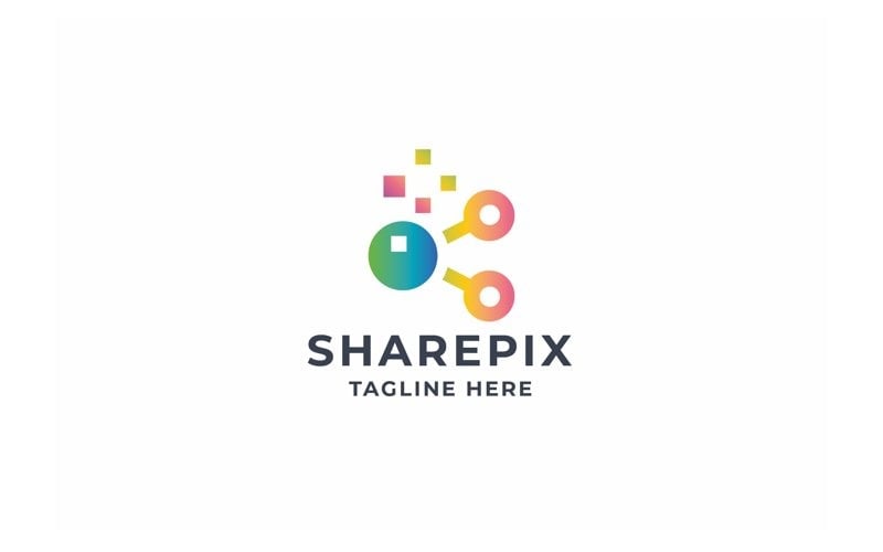 professional pixel share logo original