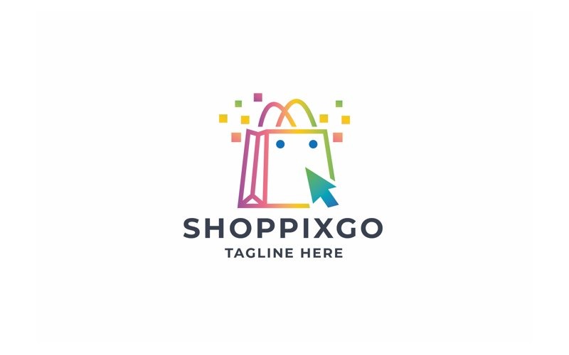 professional pixel shopping go logo original