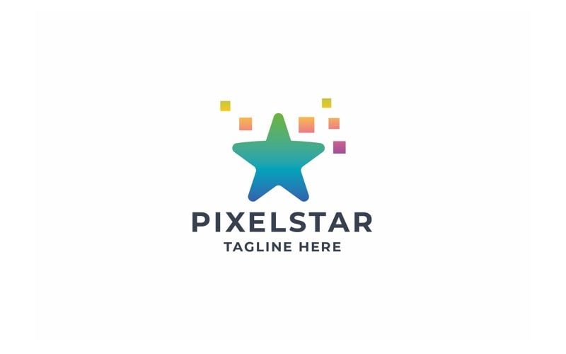 professional pixel star logo original