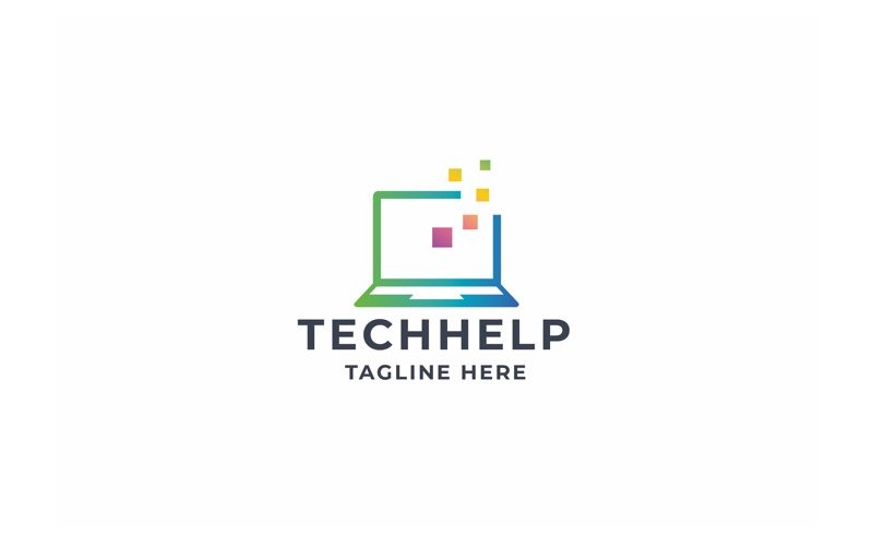 professional pixel tech help logo original