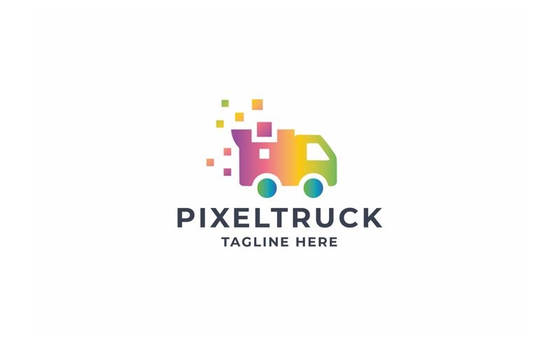 professional pixel truck logo original