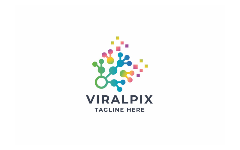 professional pixel viral logo original