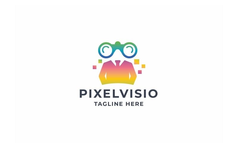 professional pixel vision logo original