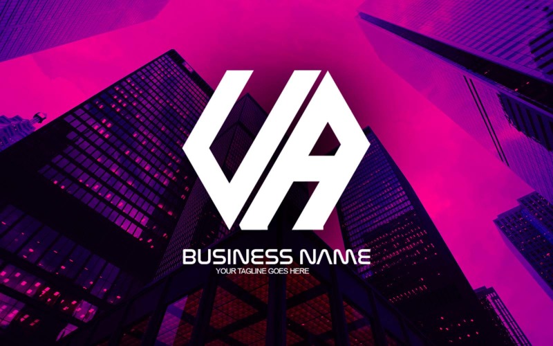 professional polygonal ua letter logo design for your business brand identity original