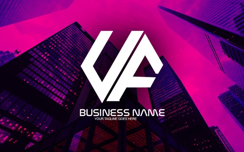 professional polygonal uf letter logo design for your business brand identity original