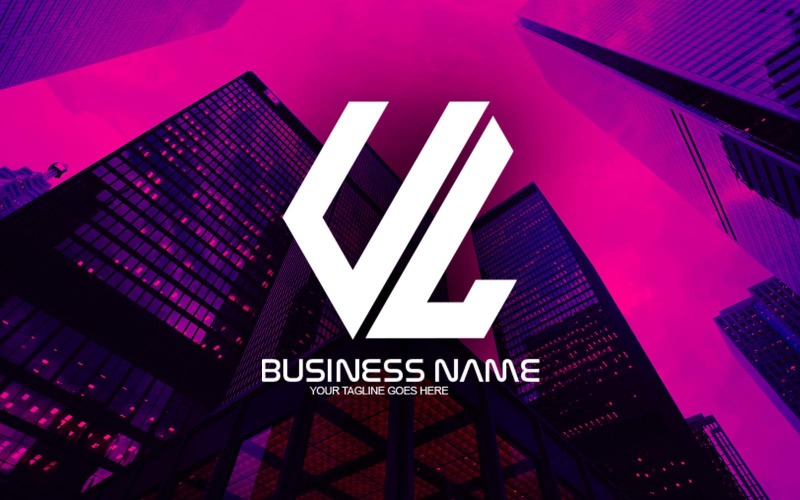 professional polygonal ul letter logo design for your business brand identity original