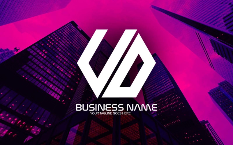 professional polygonal uo letter logo design for your business brand identity original