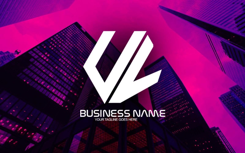 professional polygonal uv letter logo design for your business brand identity original