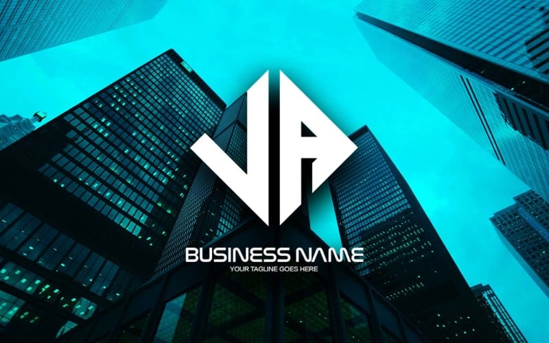 professional polygonal va letter logo design for your business brand identity original