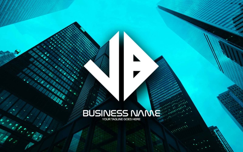 professional polygonal vb letter logo design for your business brand identity original