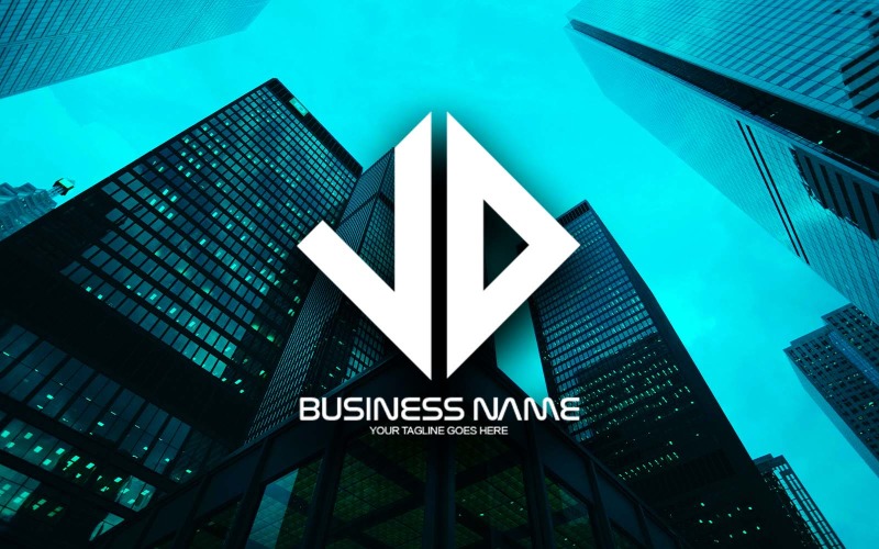 professional polygonal vd letter logo design for your business brand identity original